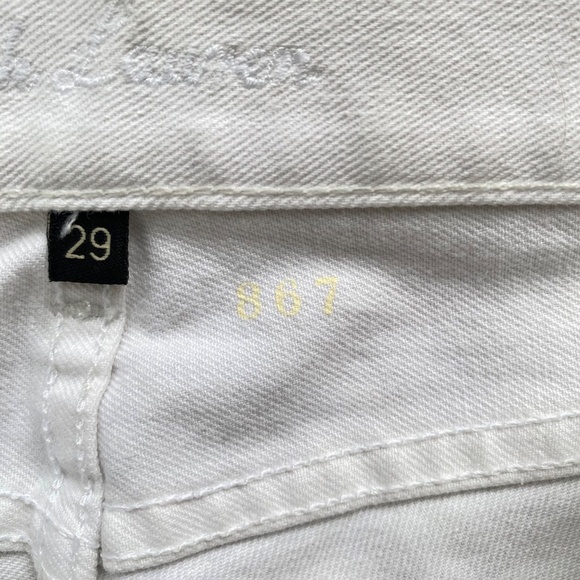 Ralph Lauren Black Label Big Pony Wide Leg Jeans White‎ Denim Size 29 - Picture 9 of 10